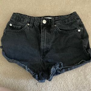 Black denim shorts for sale!